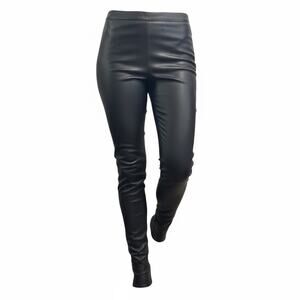 Vintage The Row Leather Riding Legging Pants size M Midnight Navy Side Vent